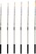Script Liner Paintbrush 6 PCS Highly Flexible Liner Brush Extra Long Fine Point Tip Pinstriping Scroll Outlining Brush for Acrylic Watercolor Oil Gouache